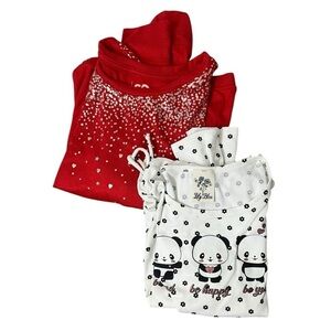 Girls Long Sleeve Red & White Bundles - Size 10/12